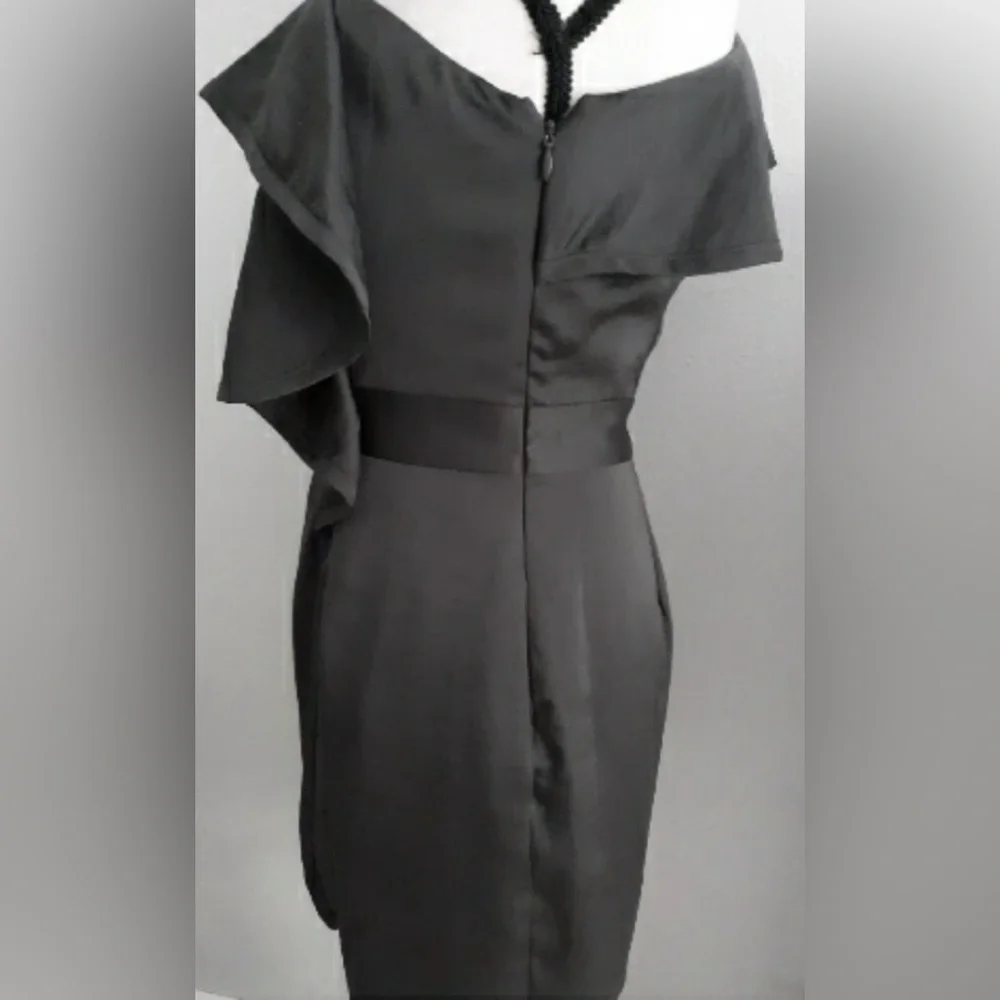 BCBGeneration Black One Shoulder Dress NWT - Picture 3 of 7